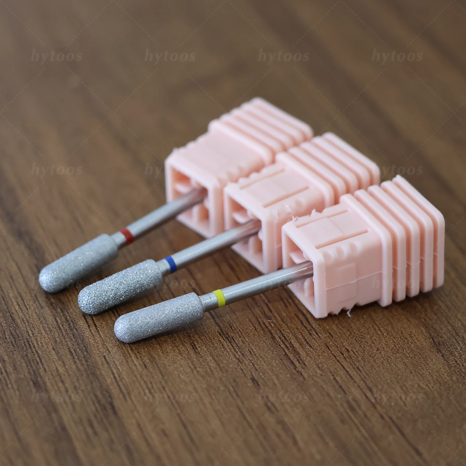 HYTOOS Punte da trapano per unghie con diamante cromato Pro Punta per cuticole con canna liscia russa per trapano per unghie Strumento per la preparazione delle unghie per la pulizia della pelle morta