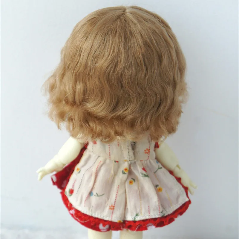 Jusuns OB11 Haar JD693 5-6 inch 13-15 cm 1/8 Korte Mini Wave Zachte Mohair BJD pruik Lati Witte Pop Accessoires