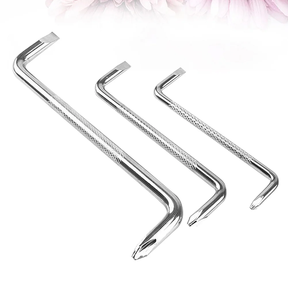 

3pcs Double Side Z Shape Screwdriver Set Carbon Steel Slot Cross Head Mirror Polish Anti-Slip For Tight Spaces Hand Tool