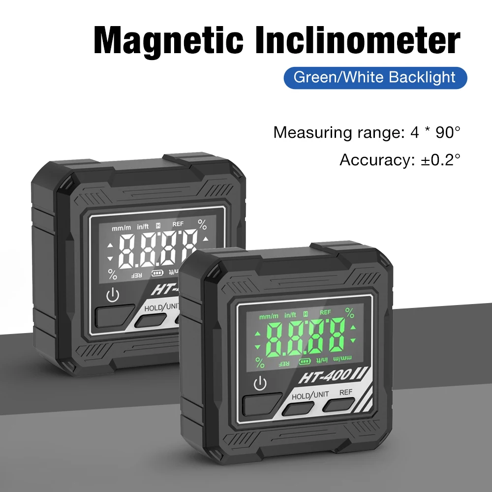 

Магнитный инклинометр, угловой транспортир, универсальная магнитная линейка 90 ° 180 ° Цифровой инклинометр, измеритель уровня, гониометр, измерительный инструмент