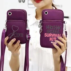 Waterproof Mobile Phone Bag for Iphone/Huawei/Xiaomi/Samsung Universal Nurse Series Cell Phone Case Women Wrist Pack Coin Purse