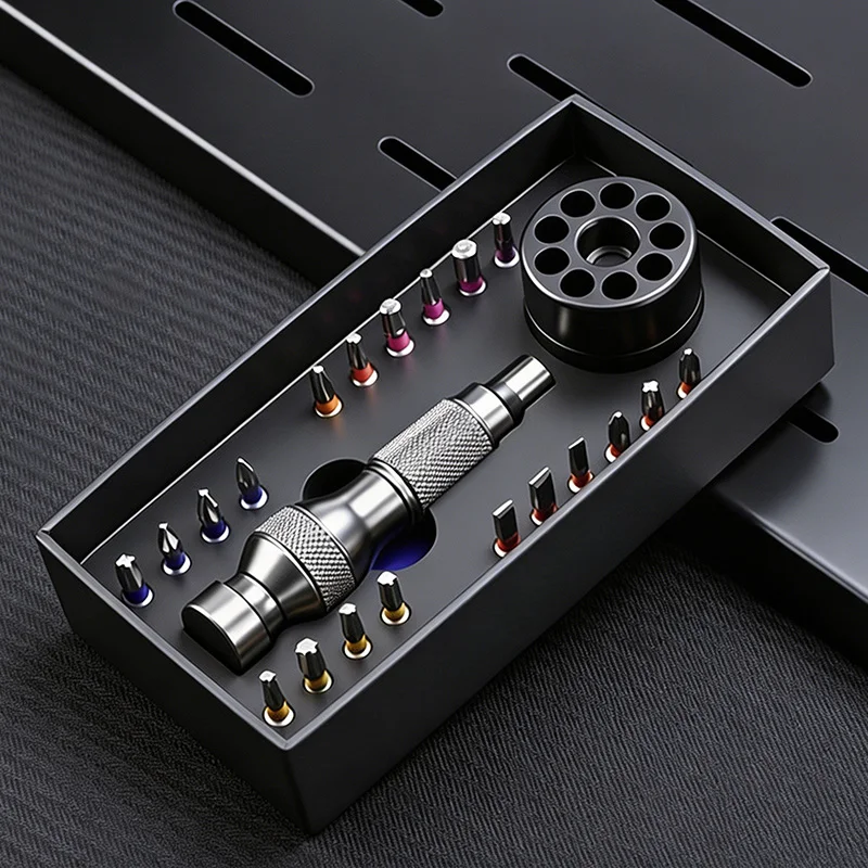 Motorcycle 22-in-1 Magnetic Screwdriver Set Multi Spec Bits For Electronics Small Appliances Repair Hand Tool Driver Accessories