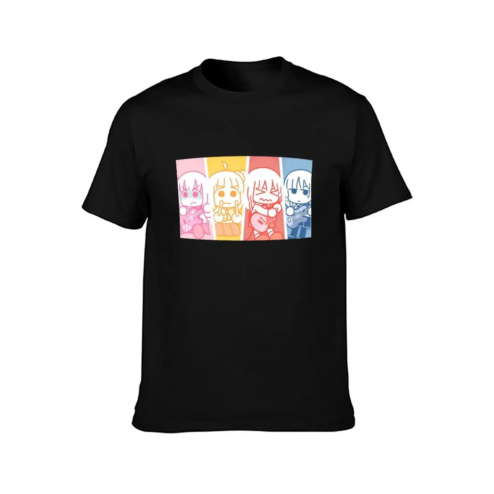 Bocchi the Rock T-Shirt, Summer Casual Cotton Tee, Oversized Streetwear Tops, Vintage Graphic Print, Loose Fit Short Sleeve