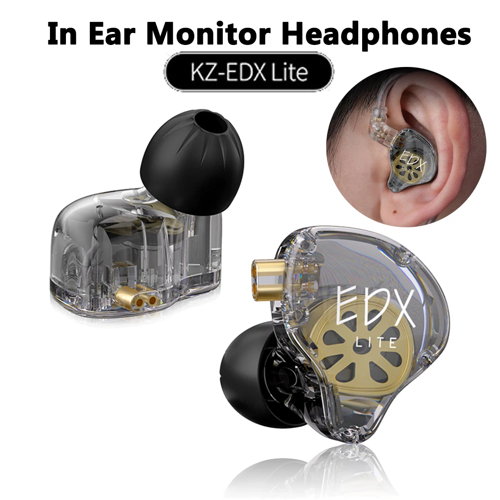 KZ EDX Lite HIFI Earphones Stereo Bass Music Earbuds In Ear Monitor Stage Live Headphones 3.5MM Jack Plug For Music Gaming