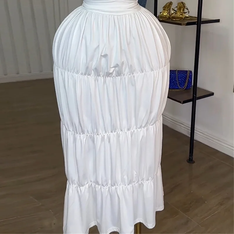 Women Sleeveless V-neck Ruched Maxi Long Dress 2025 Summer Evening Vacation Holiday Party Birthday Dresses Vestiods