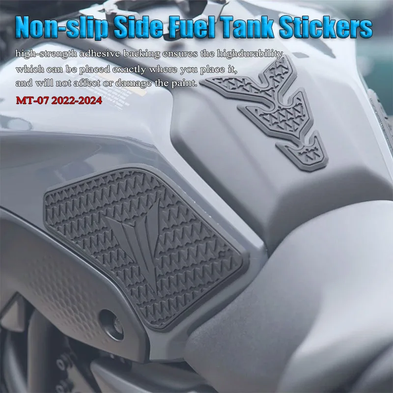 

New 2022 2023 FOR YAMAHA MT07 MT-07 MT 07 Motorcycle Accessories Non-slip Side Fuel Tank Stickers Waterproof Pad Rubber Sticker
