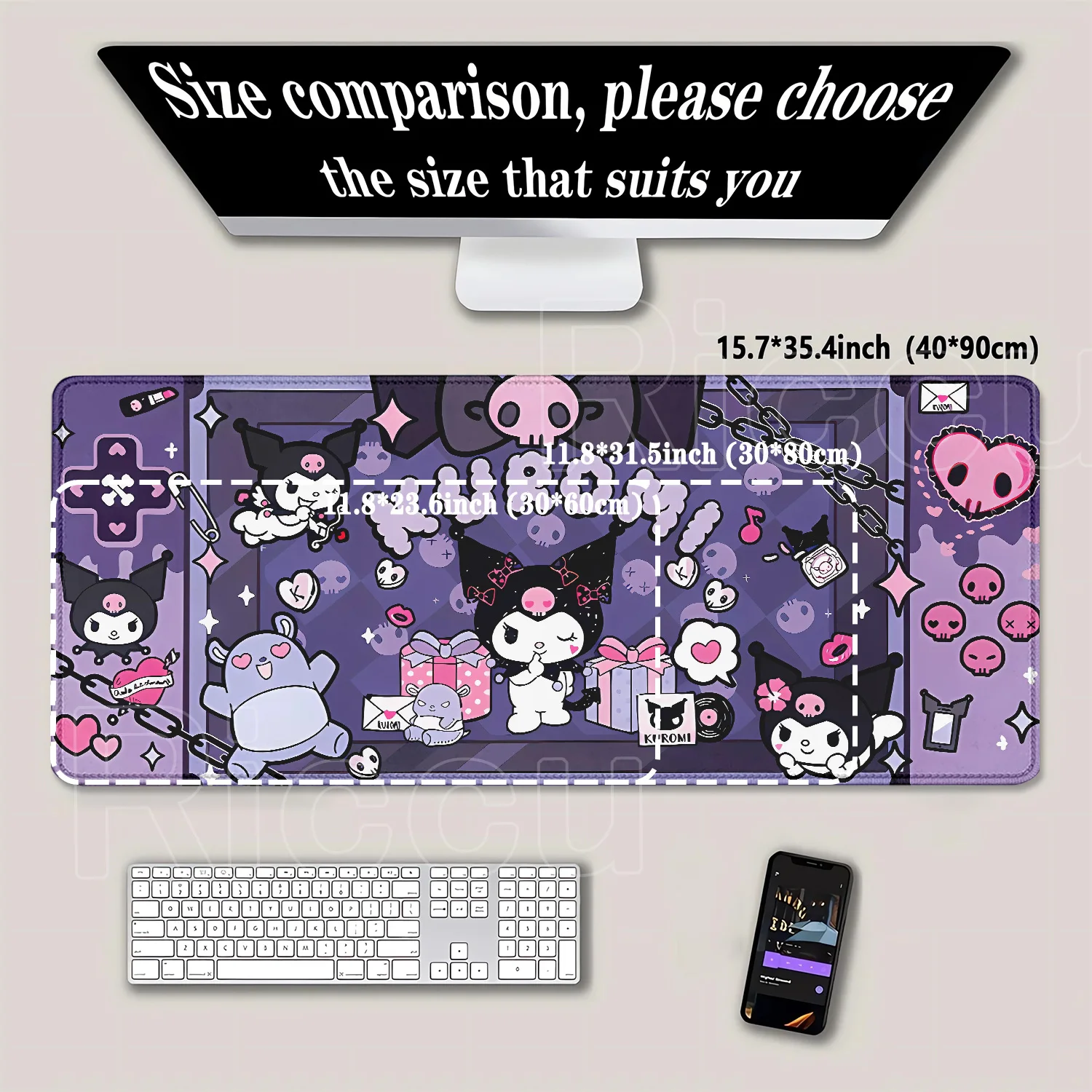 K-Kuromi Mauspad, rutschfest, – Pc Gaming Kuromi Bewertung und Preis