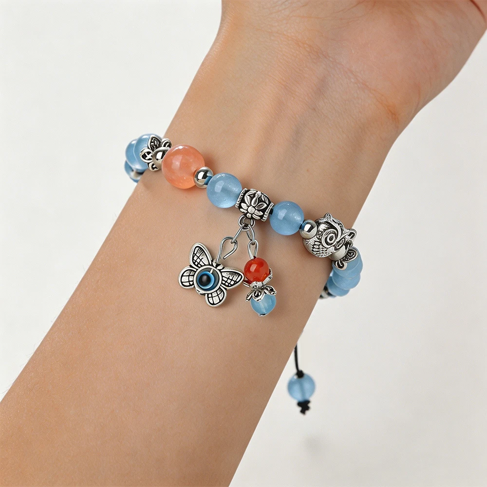 Coupling 8Mm - Modieuze armband met een vlindervormige hanger,