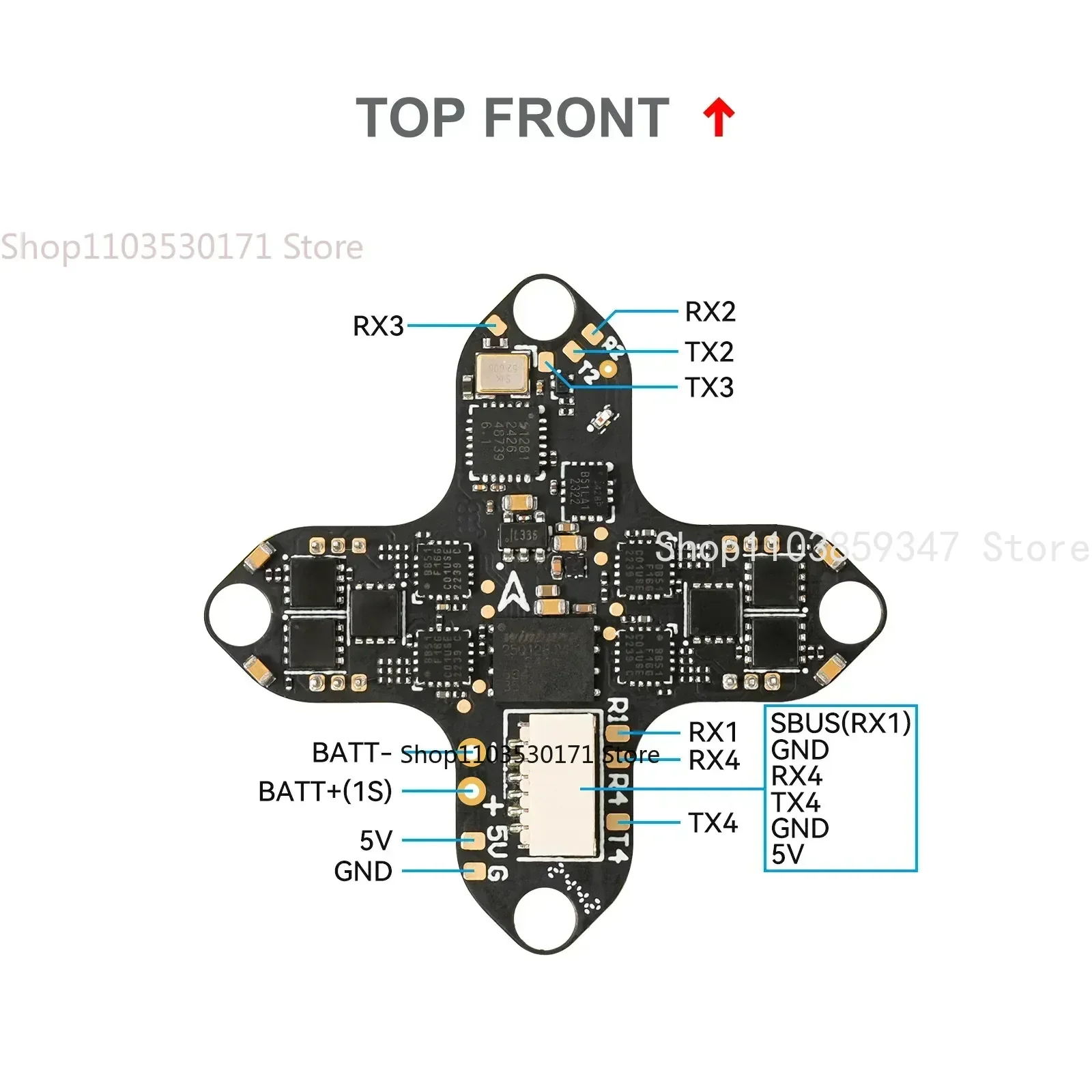 

Бесщеточный контроллер полета BETAFPV Matrix 1S (3IN1/4IN1) 16 МБ Blackbox с памятью для квадрокоптера Meteor75 Pro O4 Meteor65 Pro O4