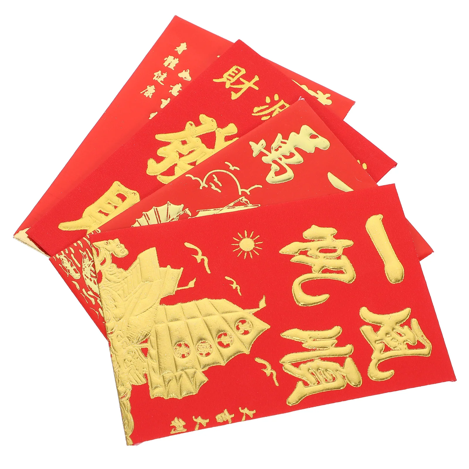 

160 Pcs Paper Red Envelope Traditional Pocket New Year Packet Wide Envelopes Money Clip Clips Bag