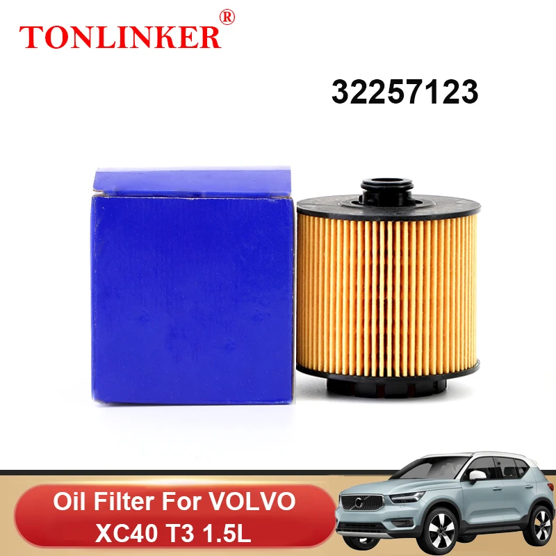 

Масляный фильтр TONLINKER 32257123 для VOLVO XC40 1,5 T3 2020 2021 2022, высококачественный масляный фильтр, автозапчасти, автомобильные аксессуары 32257013