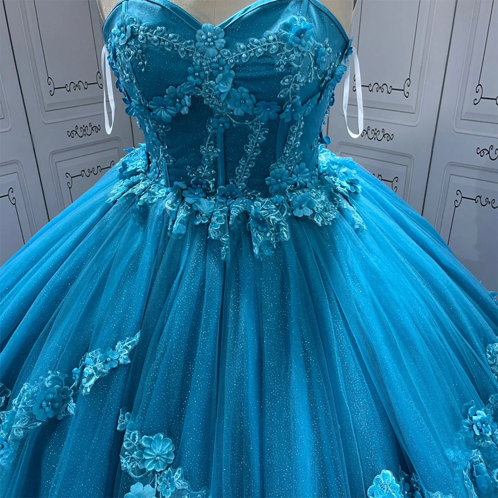 فساتين الأميرة Quinceanera بدون حمالات سباركلي ثوب حفلة ترتر خرز حلو 16 حفلة موسيقية مشد Vestido De 15 Años مخصص