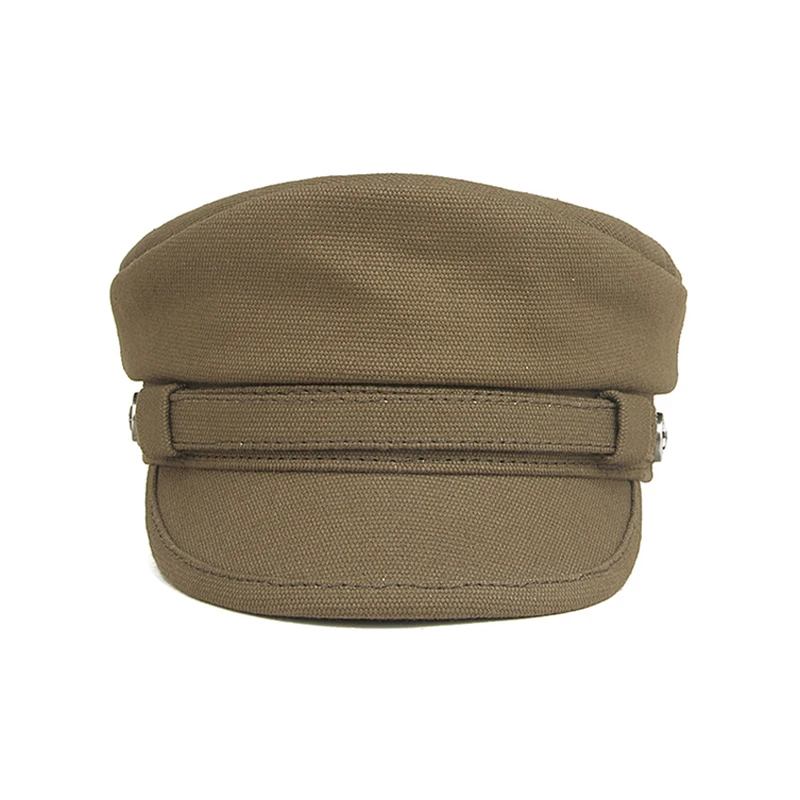 

Wholesale Retro 2024 Navy Peaked Sailor Cap Men Women Spring Army Hat Male Canvas Grey Eagle Belt Locomotive Casquette