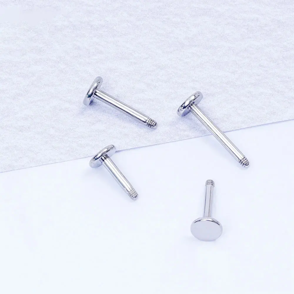 Piercing en Titane G23 pour Boucles d'Oreilles en Antarctique, Fil Externe en Fer à Cheval, Accessoires pour Labret, Base Jules, 10 Pièces