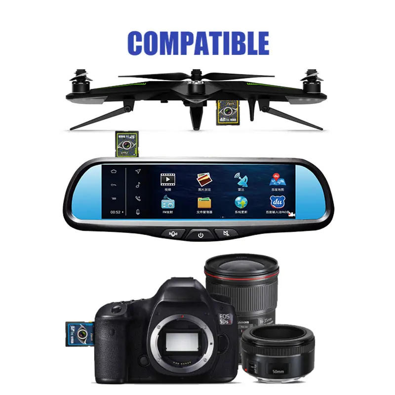 Zsuit 고속 메모리 카드 SD 카드, 클래스 10 U3 SD 칩 카드, 범용 카메라 UAV/TV 시리즈, 4k HD 빅 카드, 64GB, 256GB, 128GB