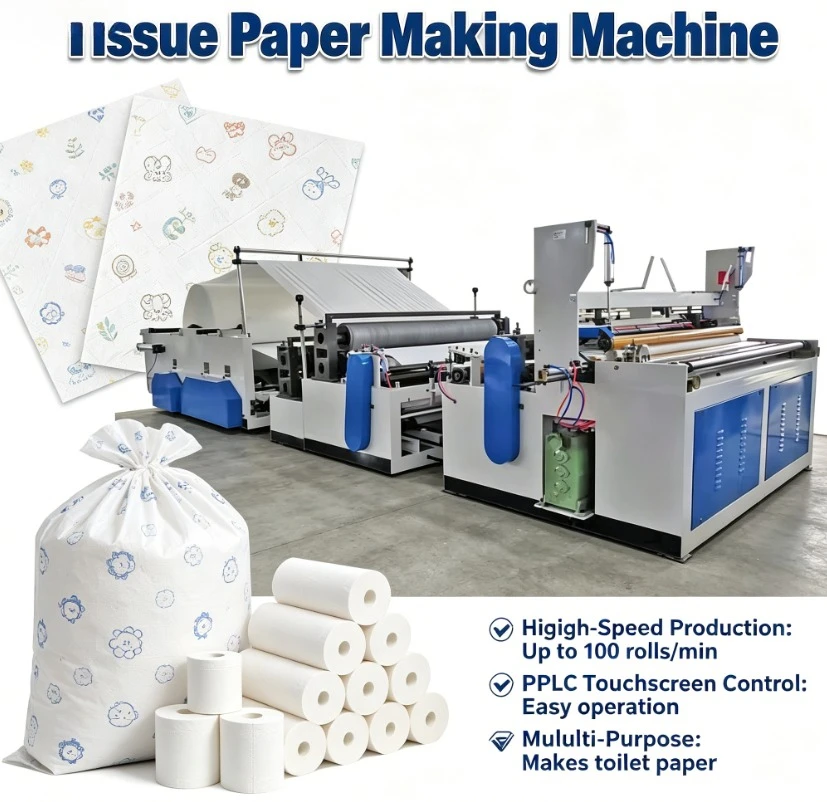 Customized Cost Effective High Speed Paper Processing Machinery For Manufacturing Plant Toilet Paper Making Machine