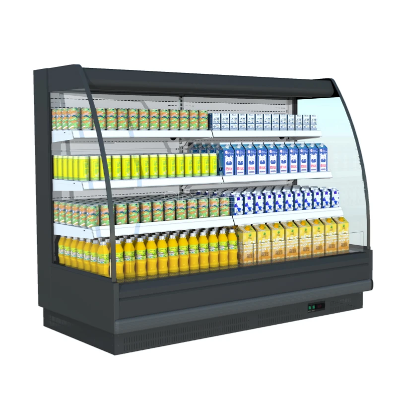 Customized Open Chiller Multideck Supermarket Beverage Display Fridge Drink Refrigerator Freezer Showcase Commercial