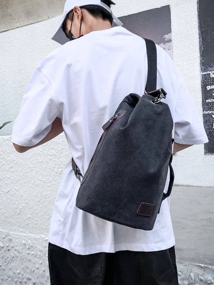 2025 New Vintage Fashion Man's Canvas Backpack Travel Schoolbag Male Backpack MenLarge Capacity Rucksack Shoulder Large Capacity