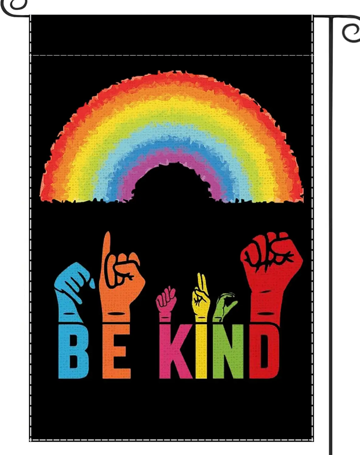 Rainbow Pride Garden Flag Be Kind Small Flags for Outside, 12x18 Inch LGBTQ Parade Gay Pride Lesbian Transgender Bisexual Do MMZ