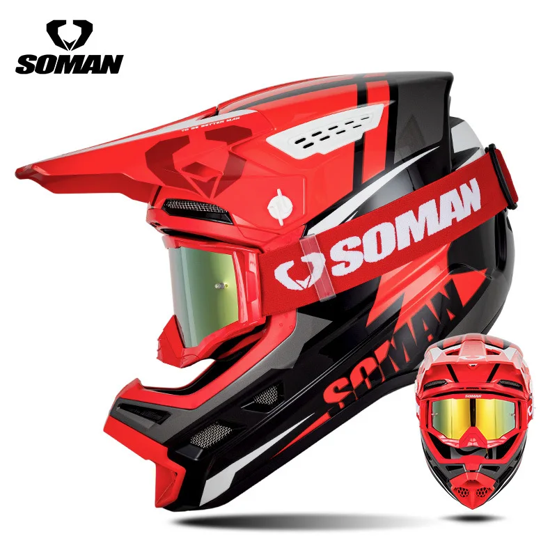 

SOMAN Professional Racing Motocross Helmet Off Road Helmet Motorcycle Cartoon Childrenr ATV Motorcycle MTB Helmet M12