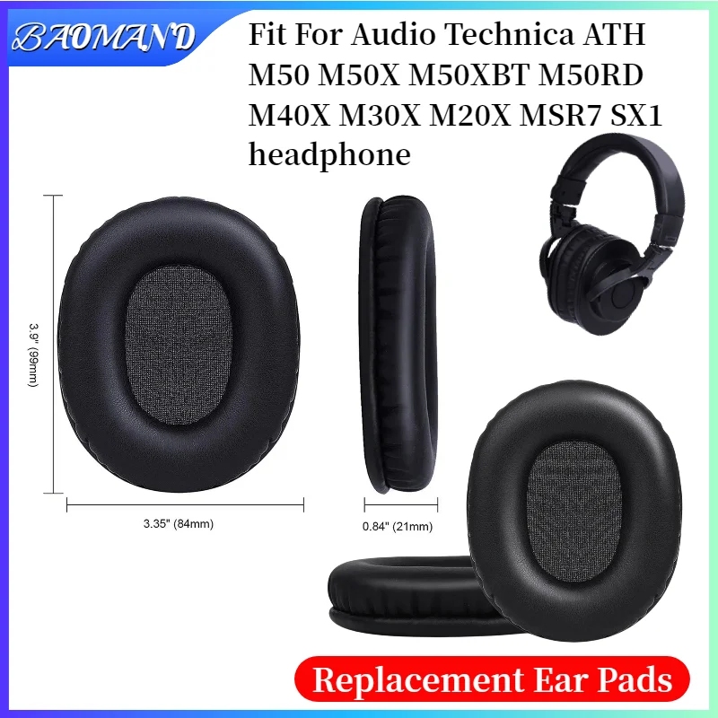 

Replacement Earpads for Audio Technica ATH M50 M50X M50XBT M50 M40X M30X M20X MSR7 SX1 Headphones Earmuff Ear Pads Cushion Cover