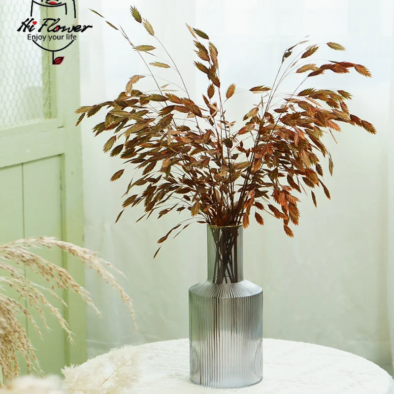 

Natural Dried Plants Chasmanthium Latifolium Grass Bouquets Autumn Home Decor Fresh Leaves Pampas Wedding Party Table Decoration