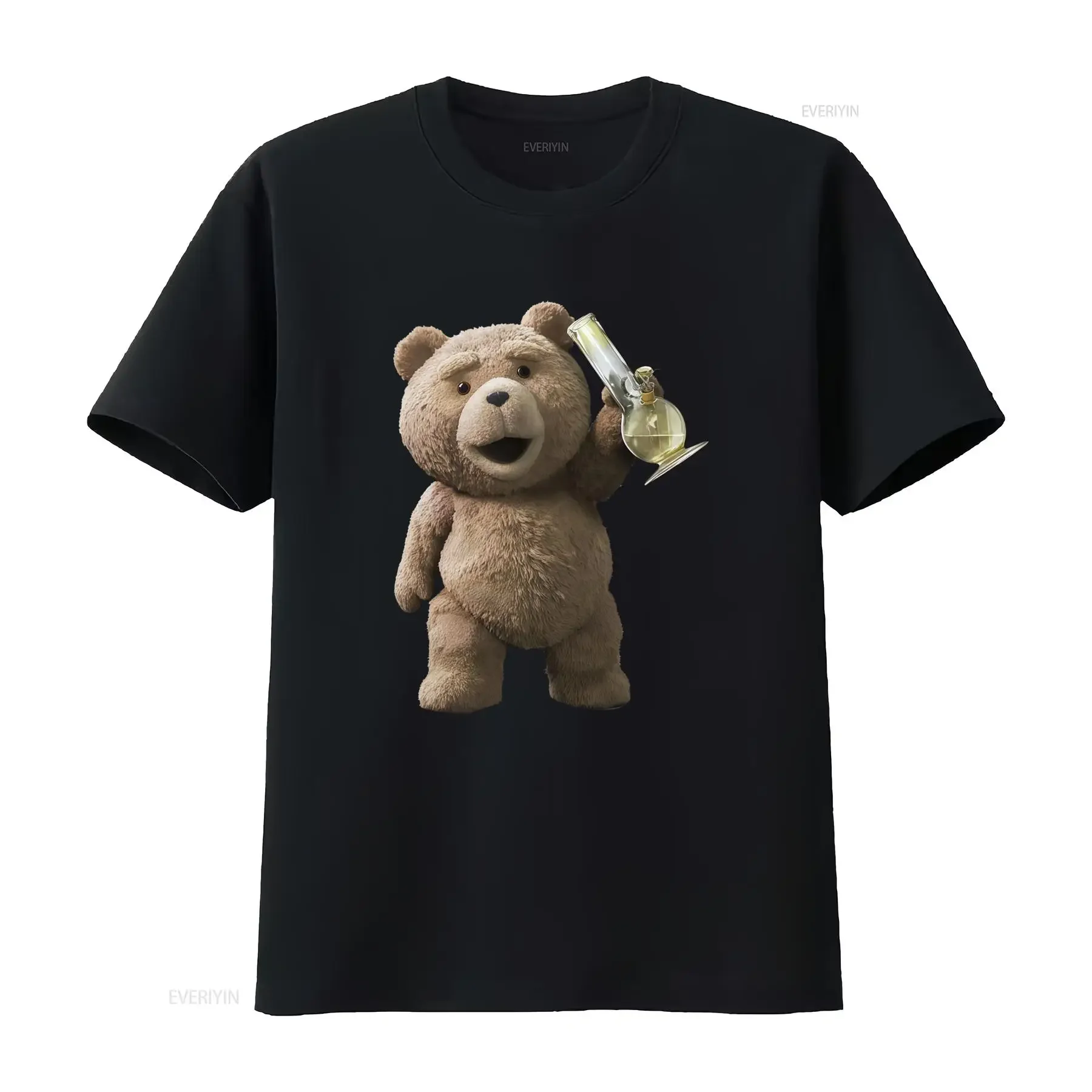 Ted Cult Fun Funnyie Oversized T Shirt Harajuku Mens Streetwear Big Size Tops Crew Neck Casual Style Print Pattern vintage