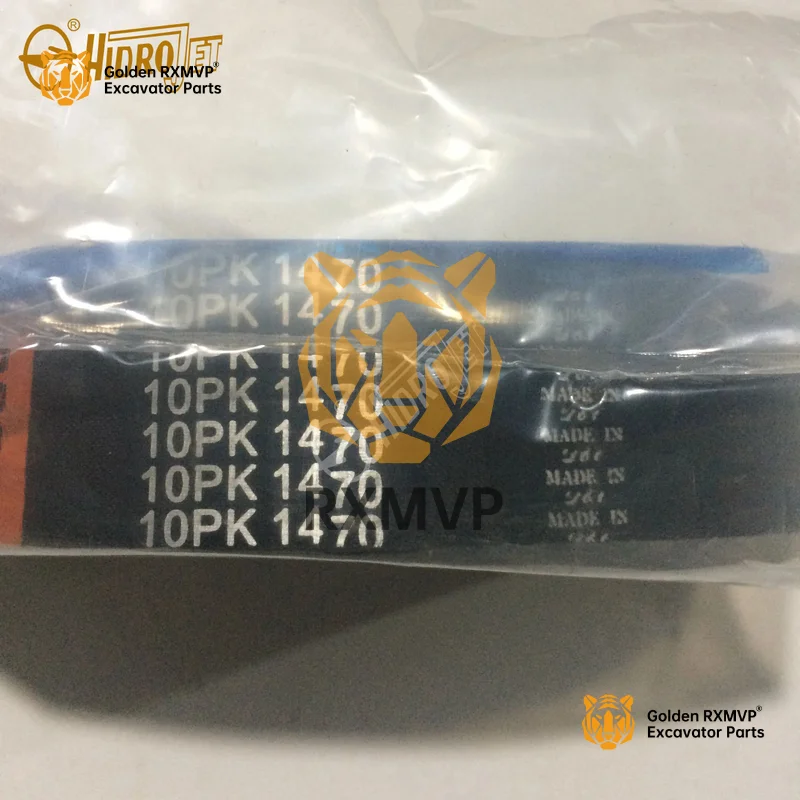 For  Vol-vo Excavator Parts Ec210b Ec240b Rubber Belt 10pk1470 Fan Ec210 Ec240