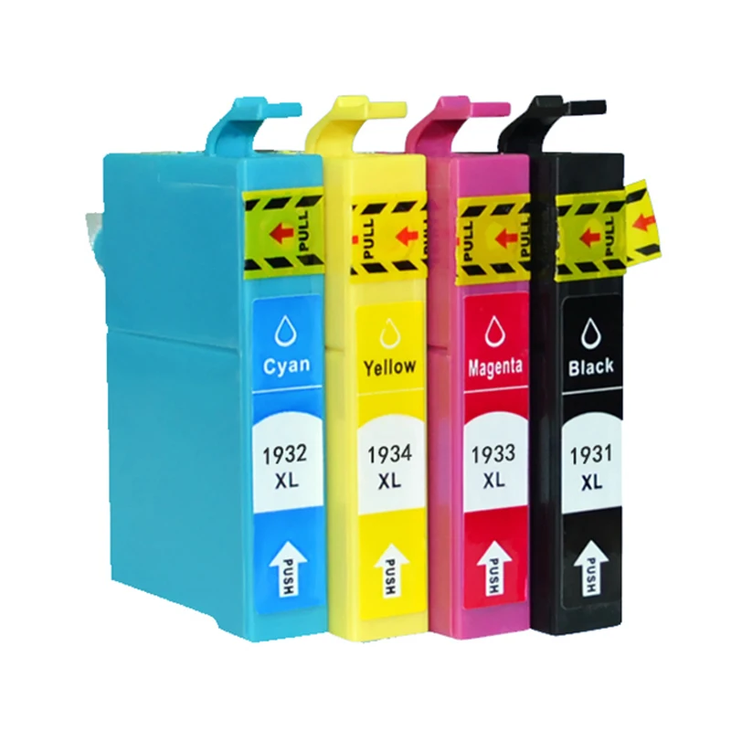 8PCS Compatible Ink cartridges For Epson T1931 T1932 T1933 T1934 For Epson Workforce WF-2521 WF-2531NF WF-2541 Inkjet printers