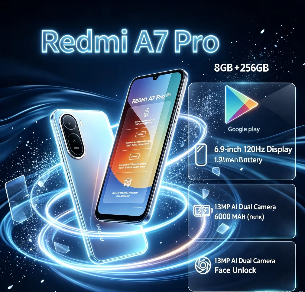 2026 Brand New Authentic Redmi A7Pro Android Smartphone 8+256GB Memory 6.9 Inch FHD+ Display MediaTek Helio G85 Processor Dual