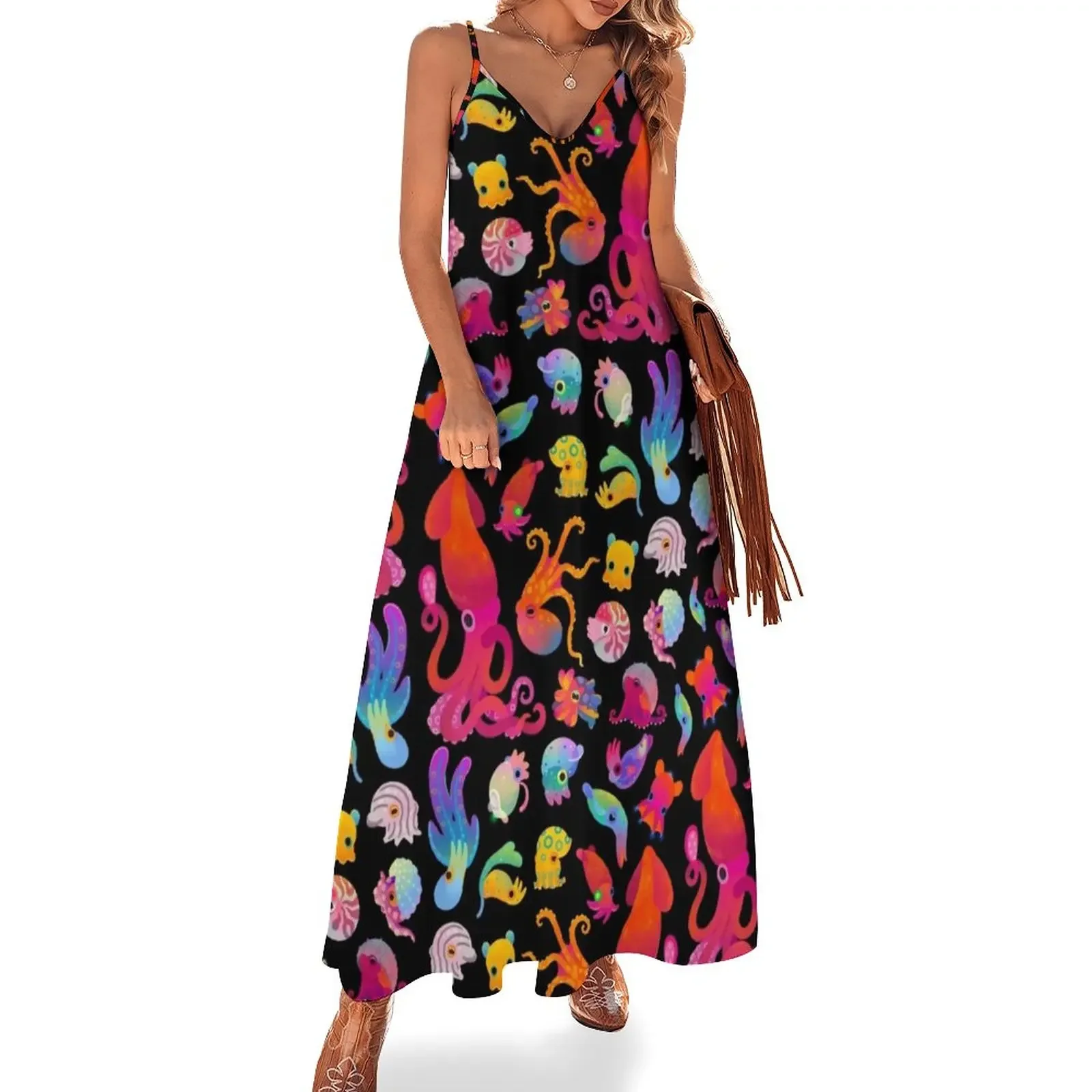 

Cephalopod Sleeveless Dress Party dresses women long dresses