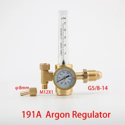 Tig Argon Regulador Fluxo Medidor, Regulador de Gás, Flowmeter Soldagem Weld Gauge, Redutor de Pressão, G5 8 