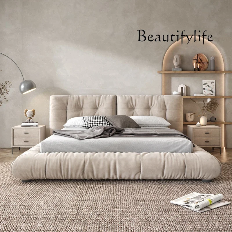 X36 Italian Minimalist Bed Cloud Technology Cloth Bed 1.8 Meters Double Bed Modern Simplicity