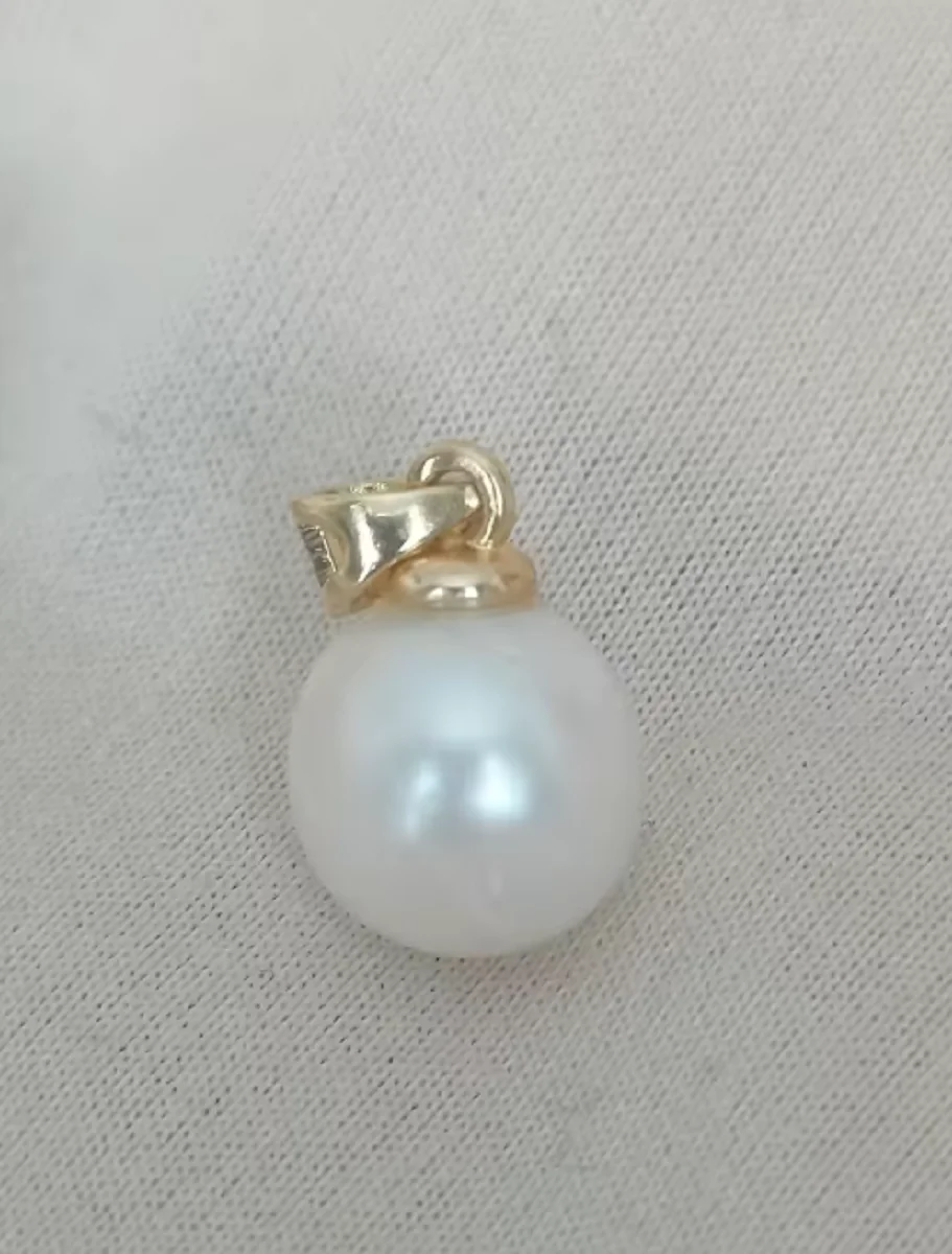 

NEW AAA 8 mm natural round south sea White pearl pendant necklace Customized Jewelry