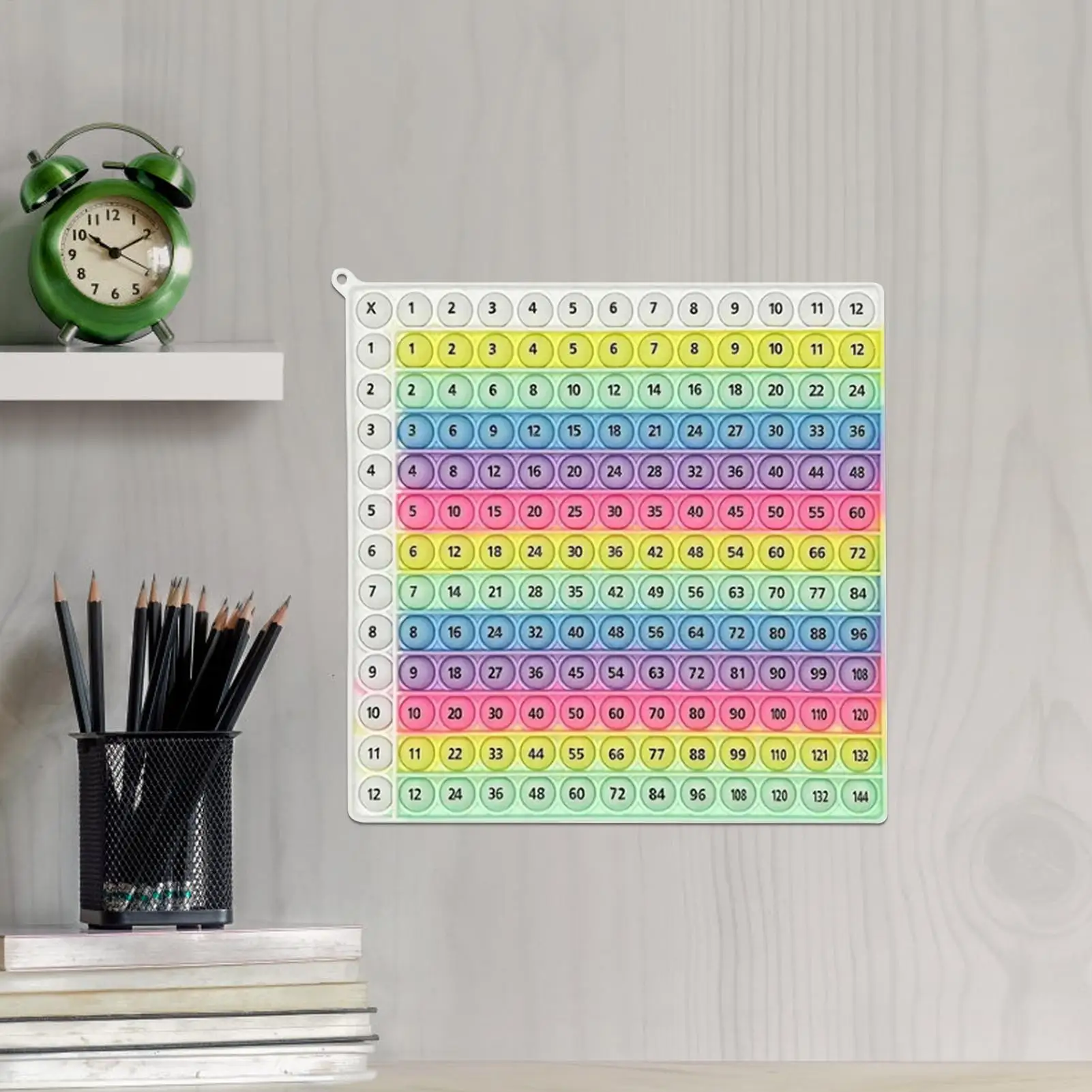 곱셈 게임 피젯 차트 교육용 장난감 실리콘 무지개 수학 테이블 게임 학생 유아 어린이 남아 여아 학교용