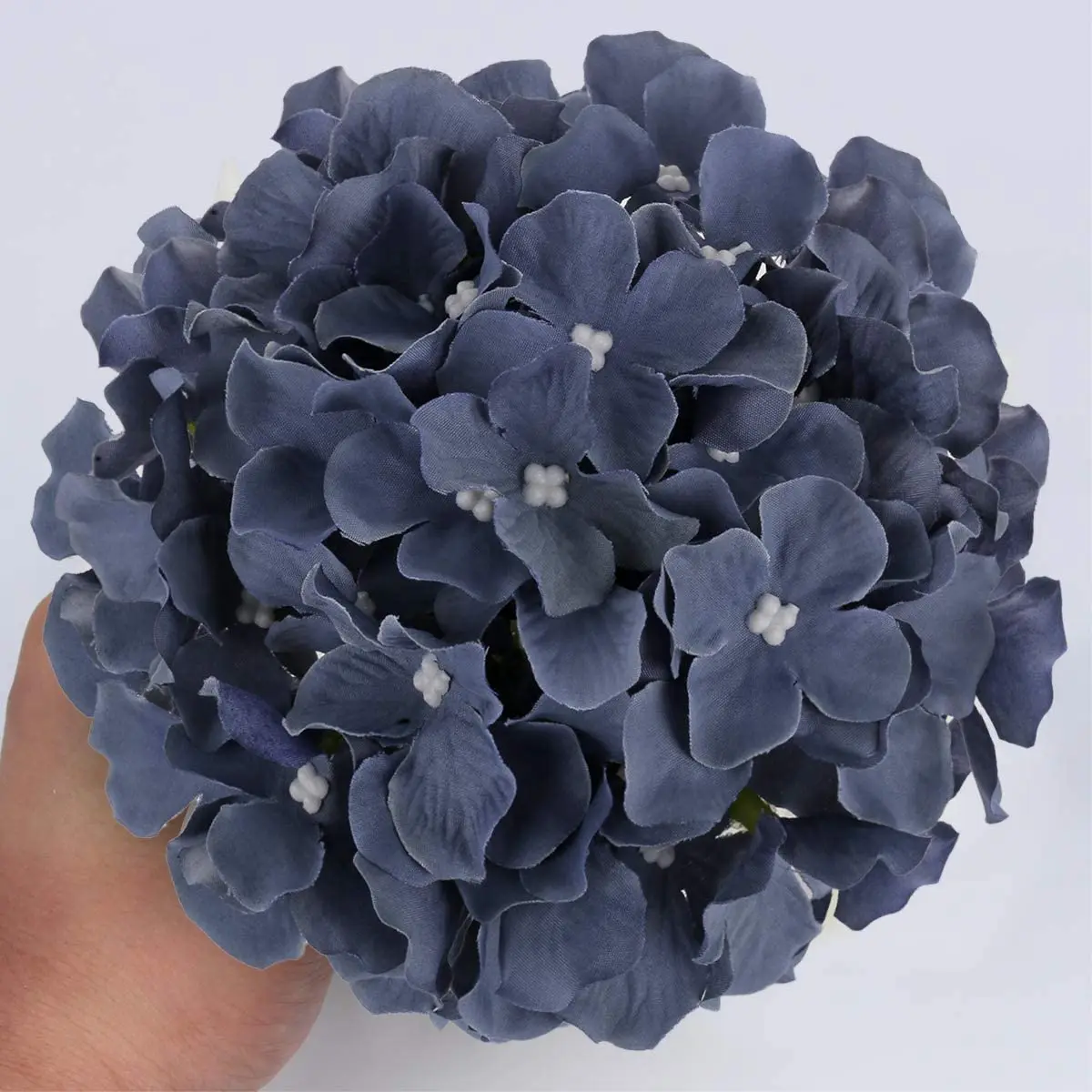 10er-Pack Seiden-Hortensien-Blumen, künstliche Blumenköpfe, volle Hortensien mit Stielen für Hochzeit, Zuhause, Party, Geschäft, Babyparty, Dekoration – Detail 11