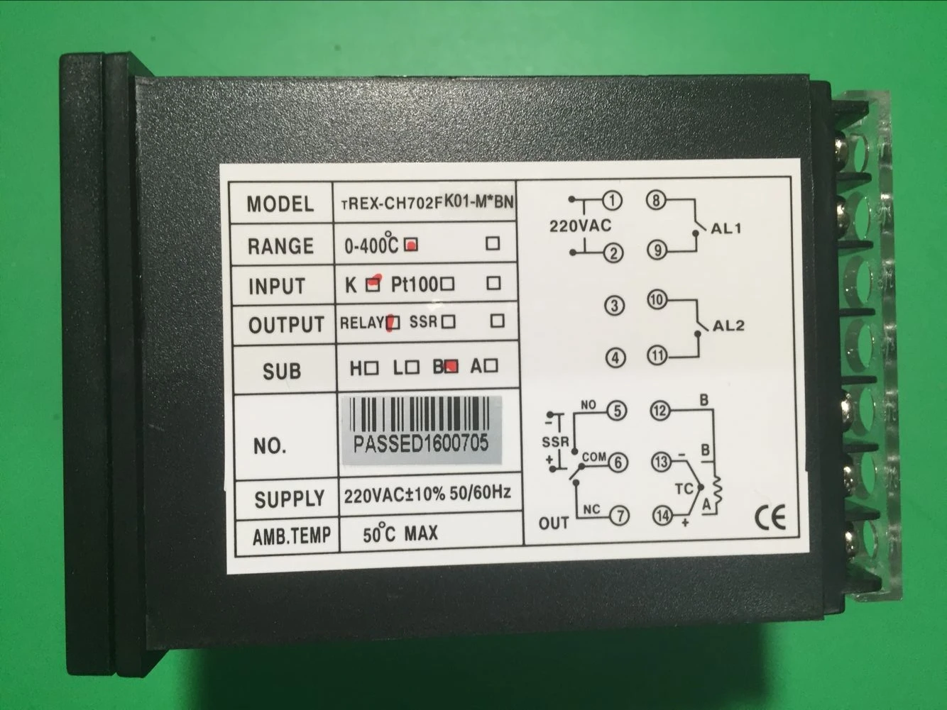 Imagem -03 - Termostato Trex-ch702fk01-v bn do Controlador de Temperatura Trex-ch702fk01-m da Elevada Precisão de Taiwan Skg