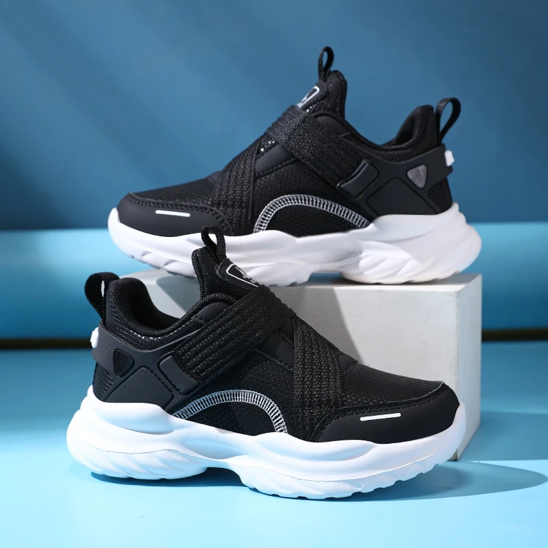 

Детская прогулочная обувь для девочек и мальчиков, нескользящая повседневная обувь на мягкой подошве, спортивные мягкие дышащие модные кроссовки для бега для детей