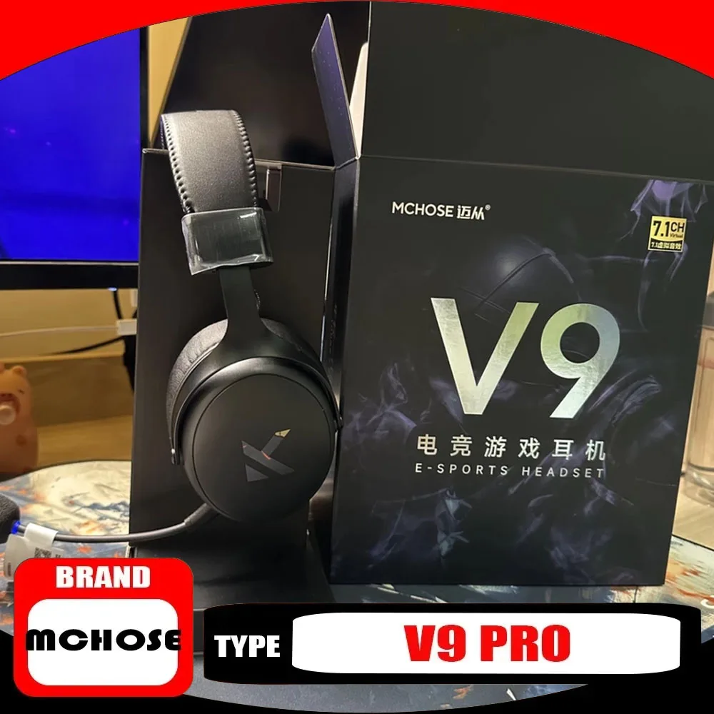 

MCHOSE V9 Pro E-sports Headset Three-mode PC with MC USB 7.1 Sound Noise Reduction Long Battery Life Bluetooth Earphone Game