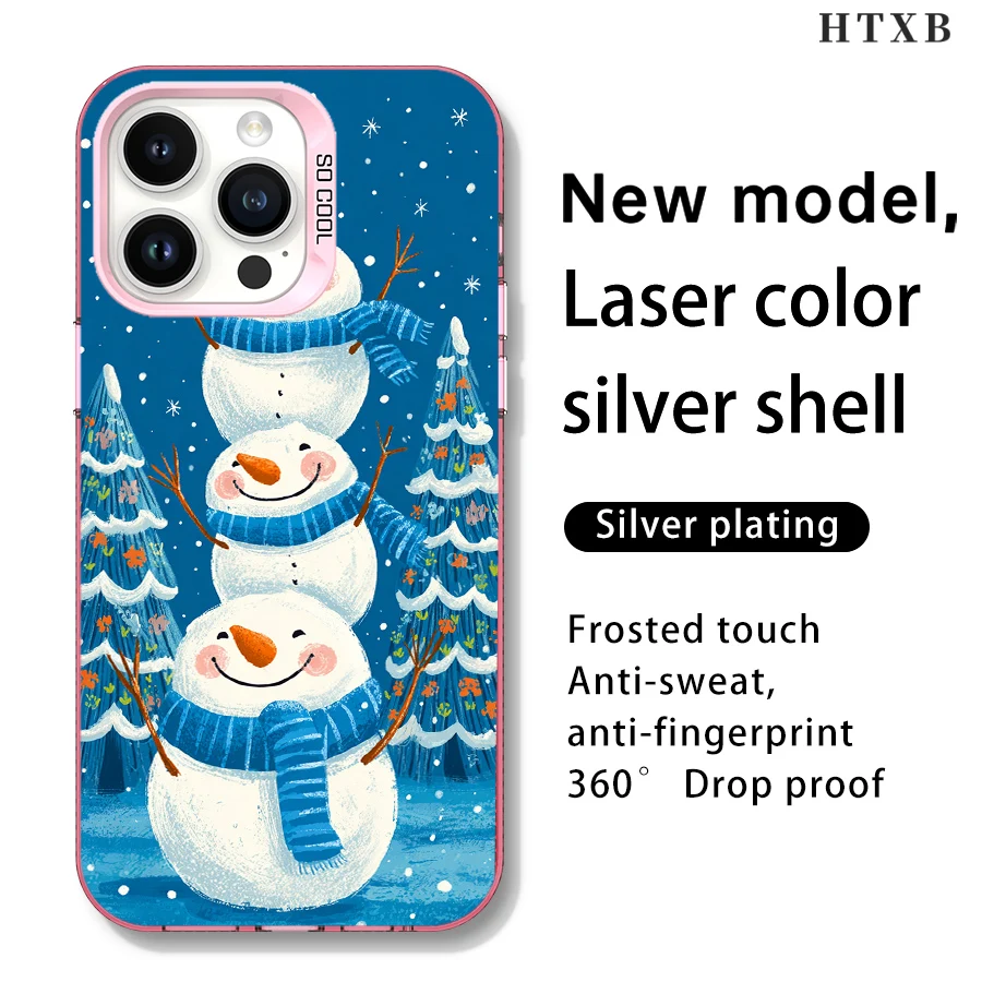 Happy Snowman Stacking Phone untuk iPhone 17 hingga 11 Pro Max Plus