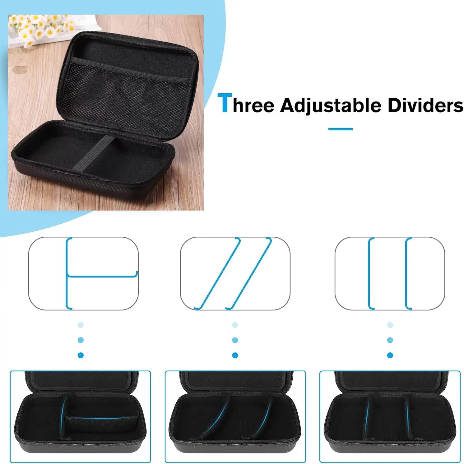 digital  bag Hard Travel Electronic Organizer Case for MacBook Power Adapter Chargers Cables Power Bank Apple Magic Mouse Apple