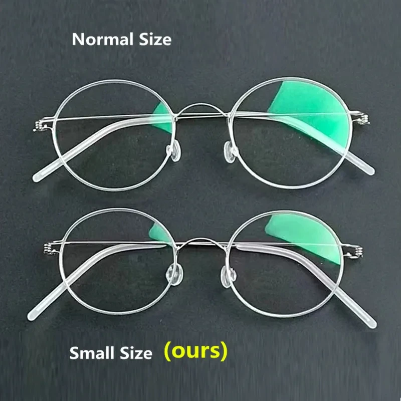 Small Round Screwless Glasses Frame Denmark Brand Men Women Ultralight Colorful Eyeglasses Air Rim Blue Frames Spectacle Eyewear