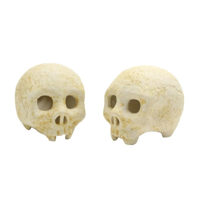 

2Pieces Skull Head Gothics Skull Decors for Halloween Masquerades Parties Favor