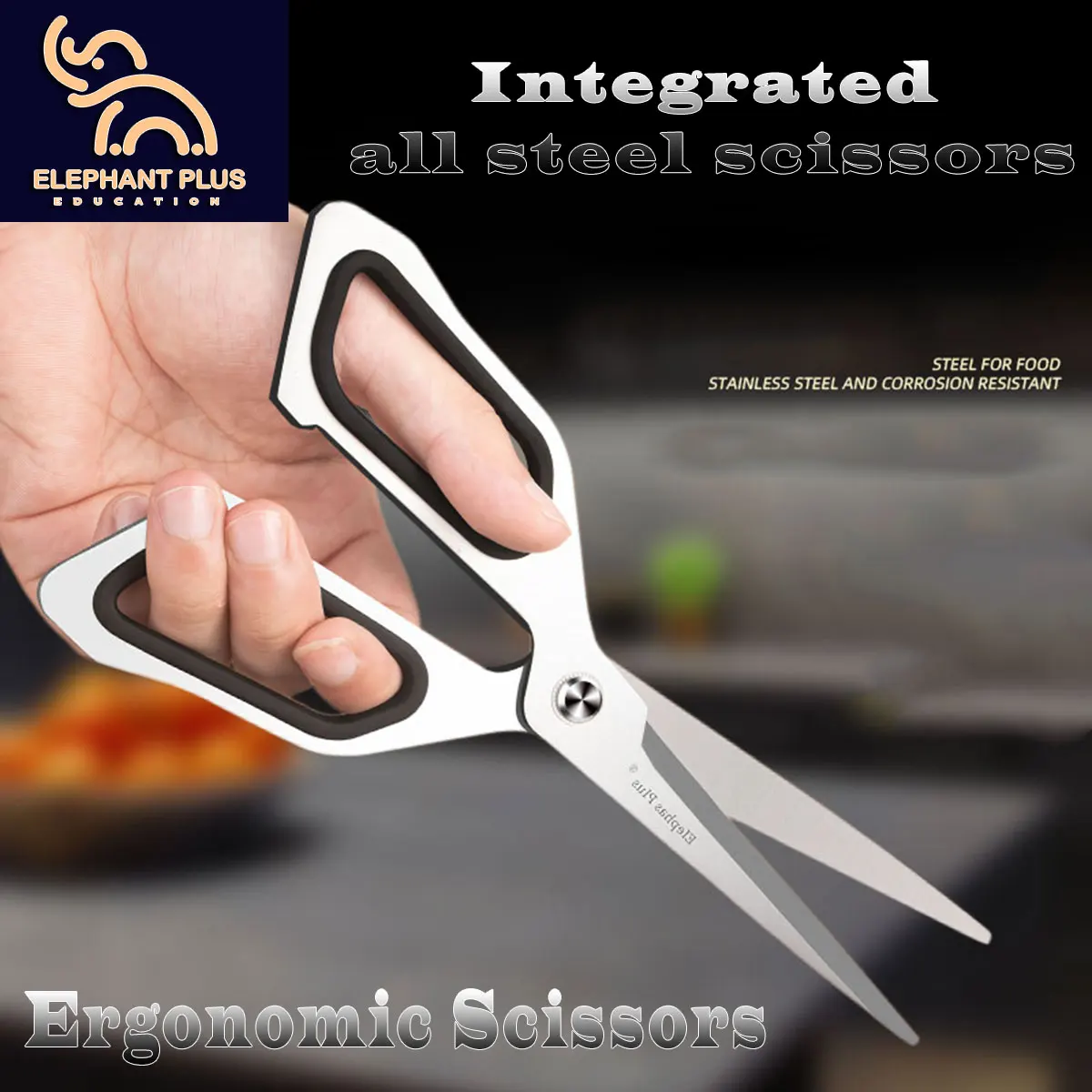 Professional Chicken Bone Scissors - Kitchen Shears Cut Ribs, Poultry & Fish | Food Grade Stainless Steel Household Tool