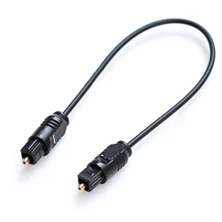 Super short digital audio out put cable optical audio toslink cable od 4.0 mm od 2.2 mm with gold-plated plug 18cm 50cm
