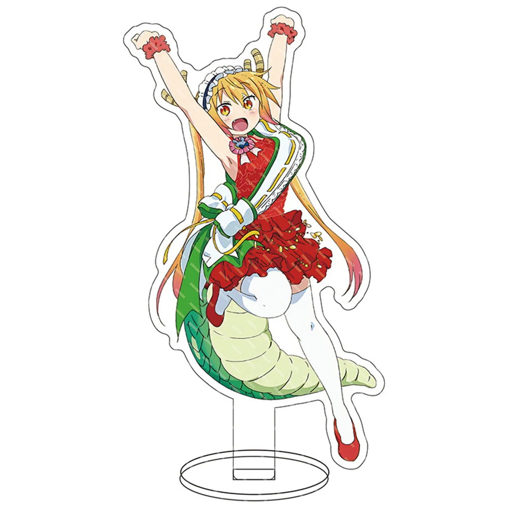 Cartoon Kobayashi San Chi No Maid Dragon Keychain Anime Miss Kobayashi's Dragon Maid Kanna Figures Acrylic Stand Holder Gift