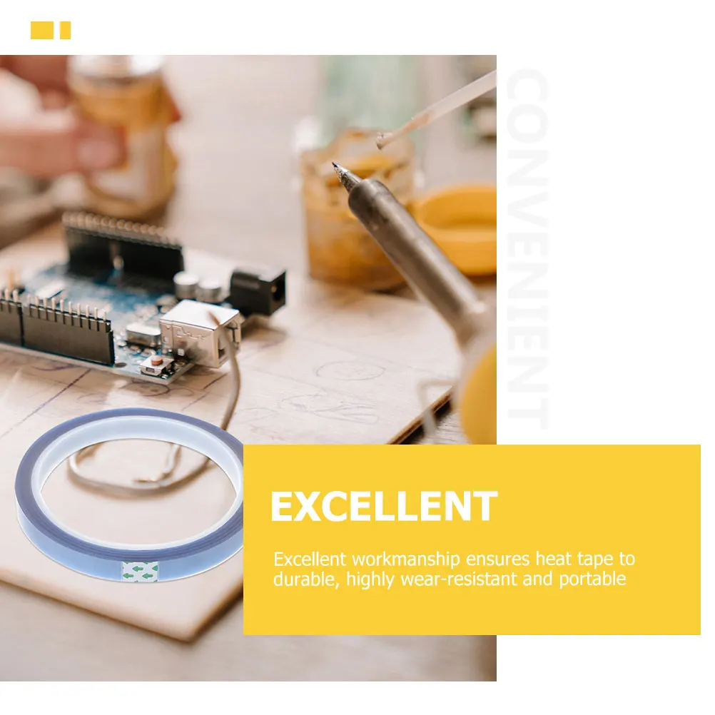 

4 Rolls Heat Resistant Tape Heater Adhesive Transfer Tapes Consumables Thermal Blue Insulation