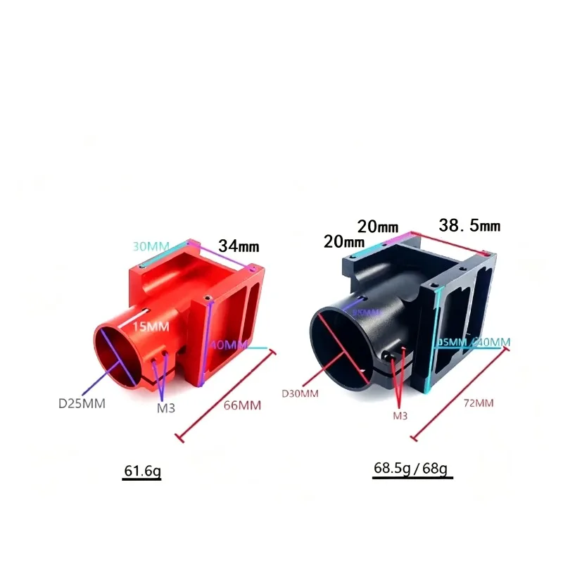 25, 30, 35, 40, 50mm Carbon Tubes for Plant Protection Drones , Folding Fixed Mount Body Connectors