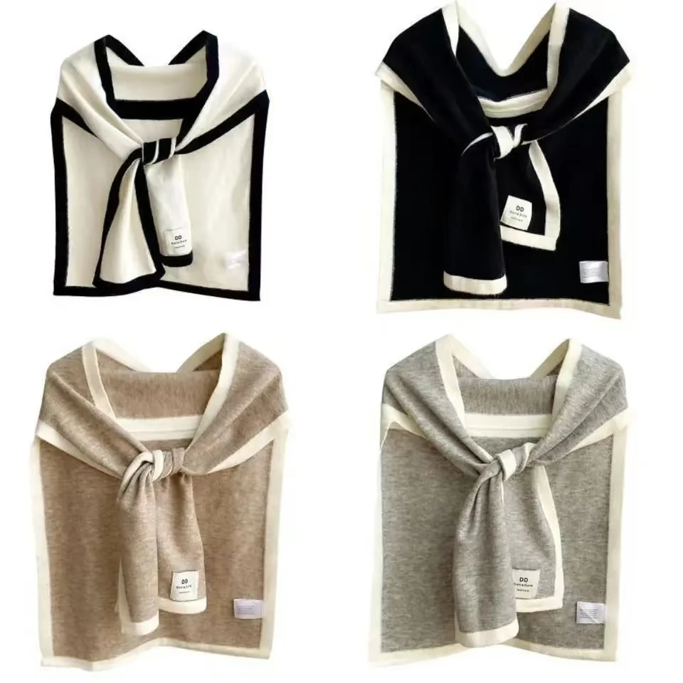 

Polyester Shawl Shoulder Wrap New Knitted Solid Color Scarf Knit Shawls And Wraps Women