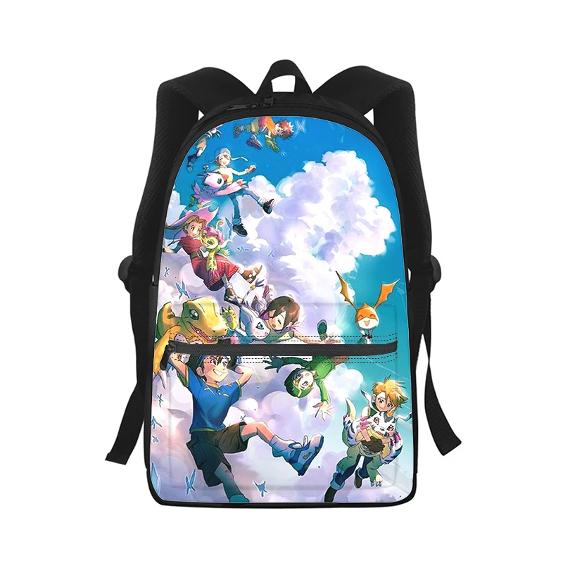 

Digital monster Digimon Men Women Backpack 3D Print Fashion Student School Bag Laptop Backpack Kids Travel Shoulder Bag